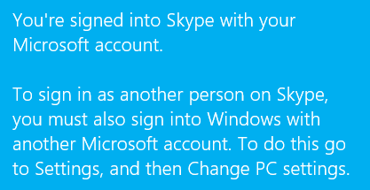 Skype verbietet den Logout bei einem Microsoft Konto